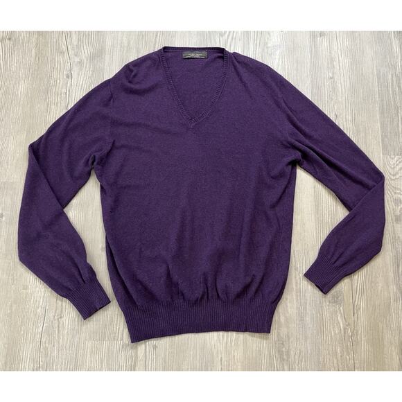 Zara Man V Neck Purple Pull Over Sweater Men’s Size XL - Picture 1 of 7